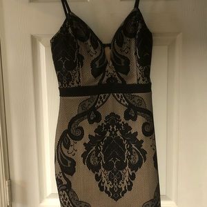 Black And Nude Dress